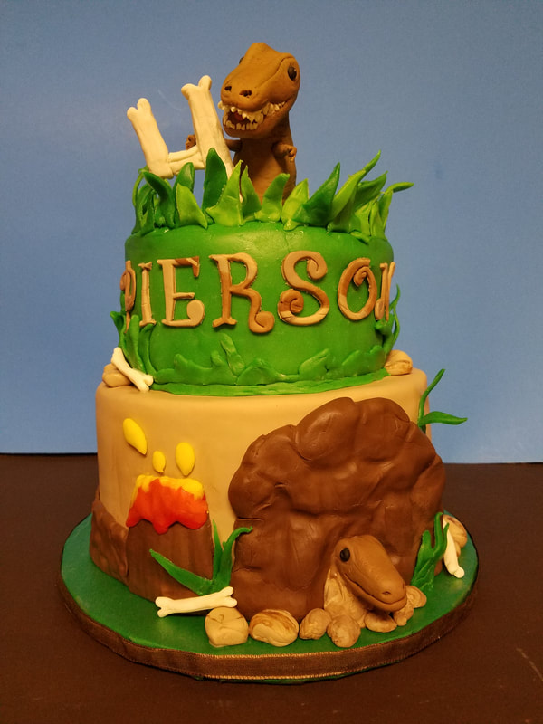 Dinosaur Celebration Birthday Cake