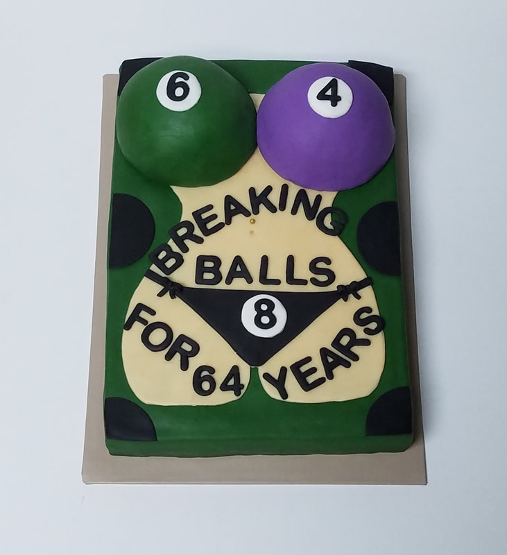 Breaking Balls Pool Table Cake