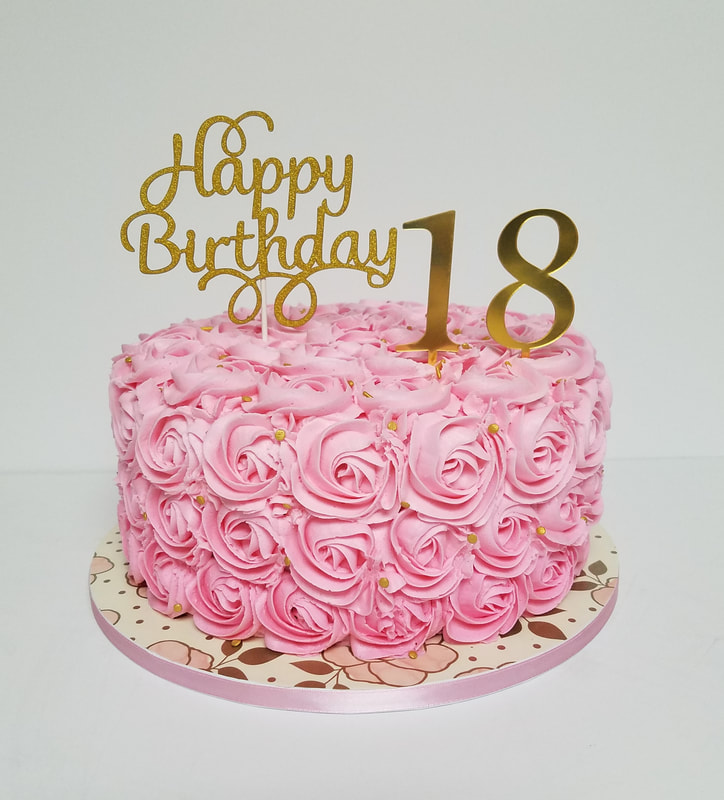 Pink Ombre Rosette Cake