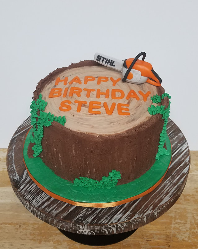 Handmade STIHL Topper Birthday Cake