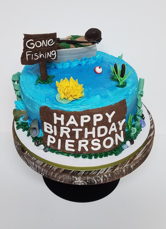 Large Mouth Bass Fishing Cake
