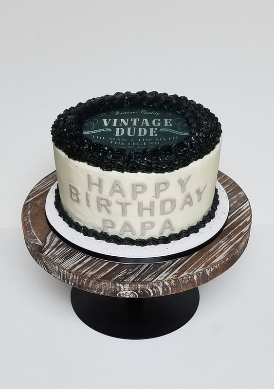 Vintage Dude Birthday Cake