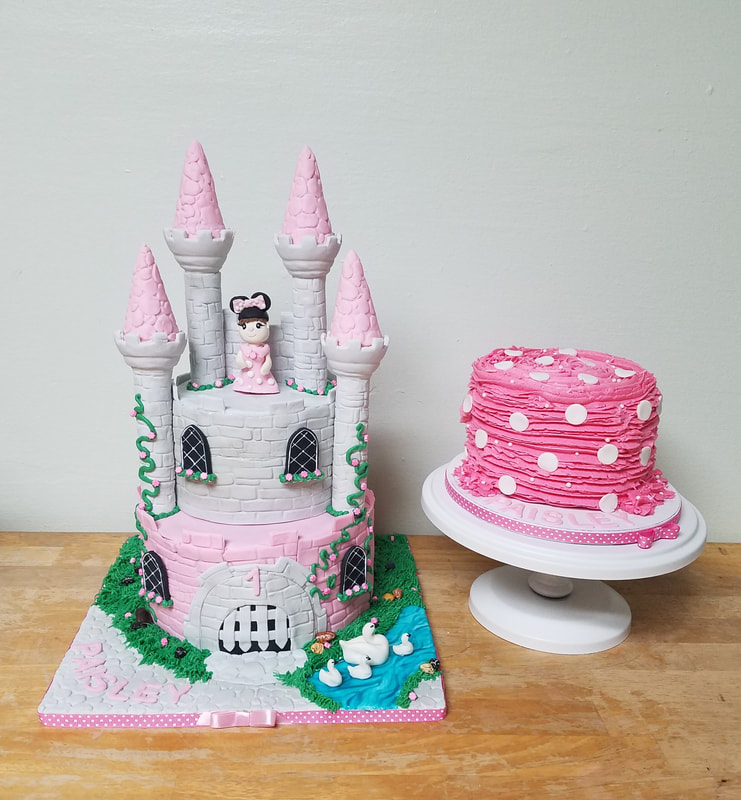 Princess Castle Cake with Smash Cake