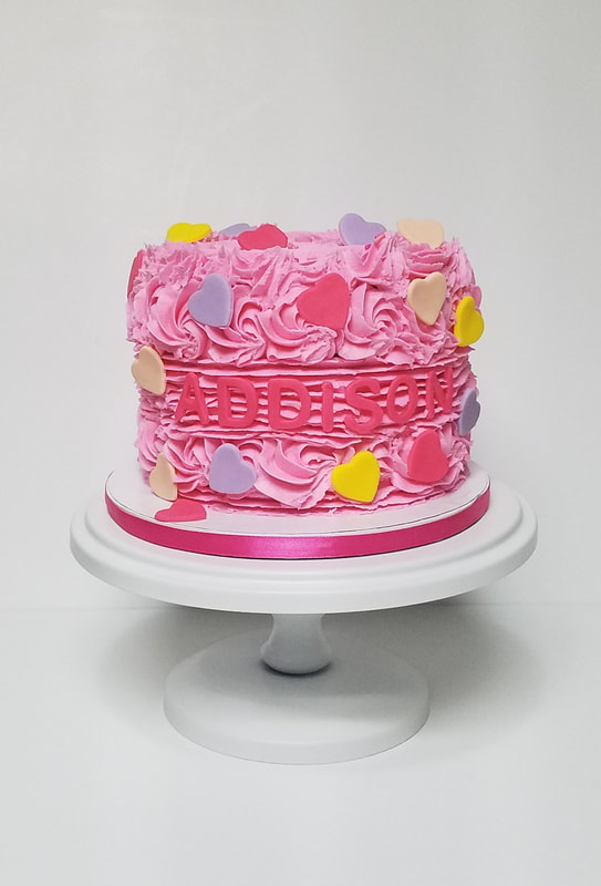 Pretty in Pink Smash Cake with Hearts