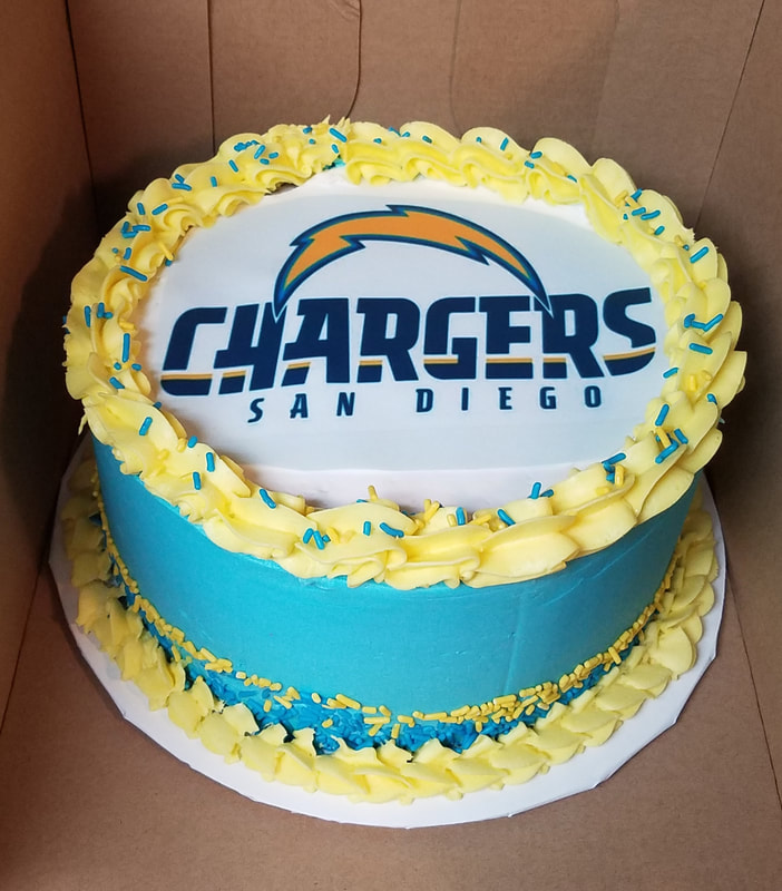 Chargers Birthday Cake