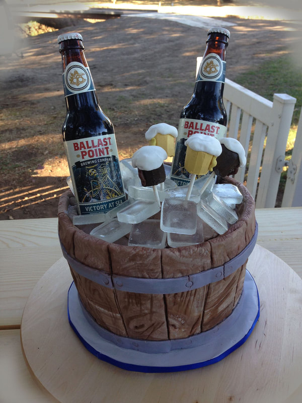 Ice Bucket, Beer Barrel Groom Cake