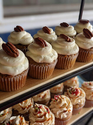 Carrot Cupcake with Nuts