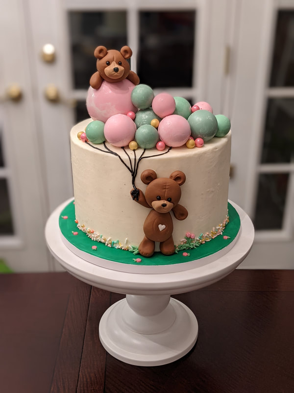 Bear with Balloons Cake