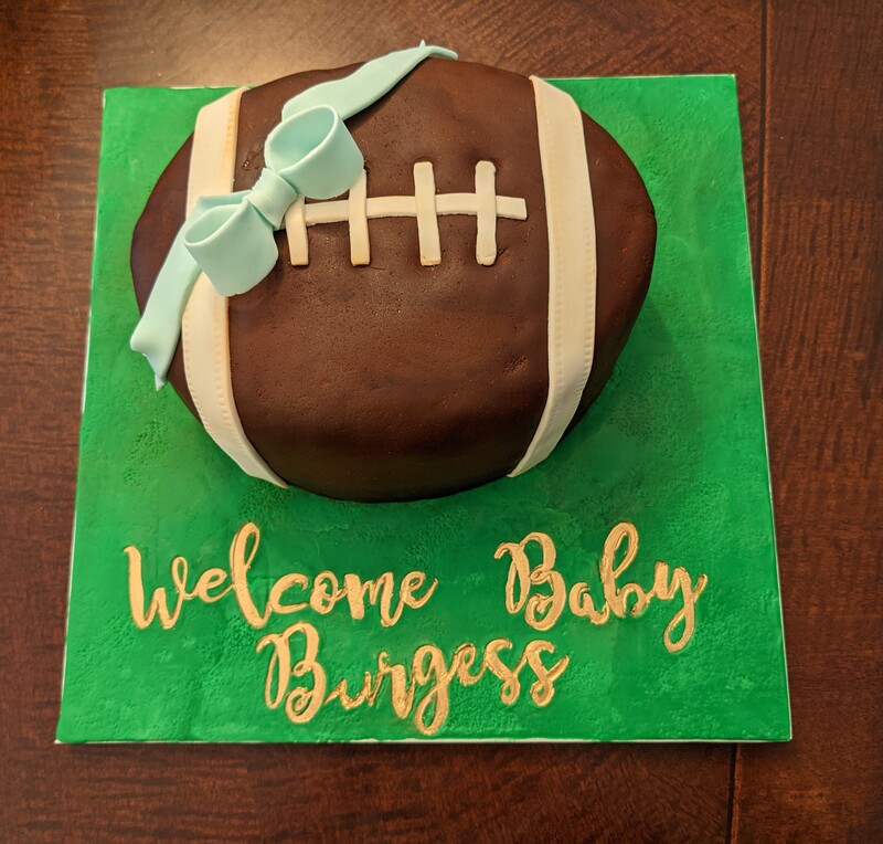 Football Baby Shower Cake