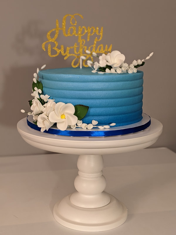 Blue Ombre' Birthday Cake